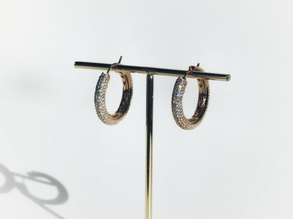 Stone Hoop Earrings